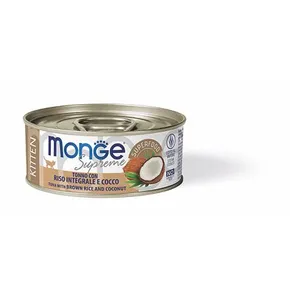 MONGE SUPREME KITTEN Thunfisch mit braunem Reis und Kokosnuss für Katzen 80 g